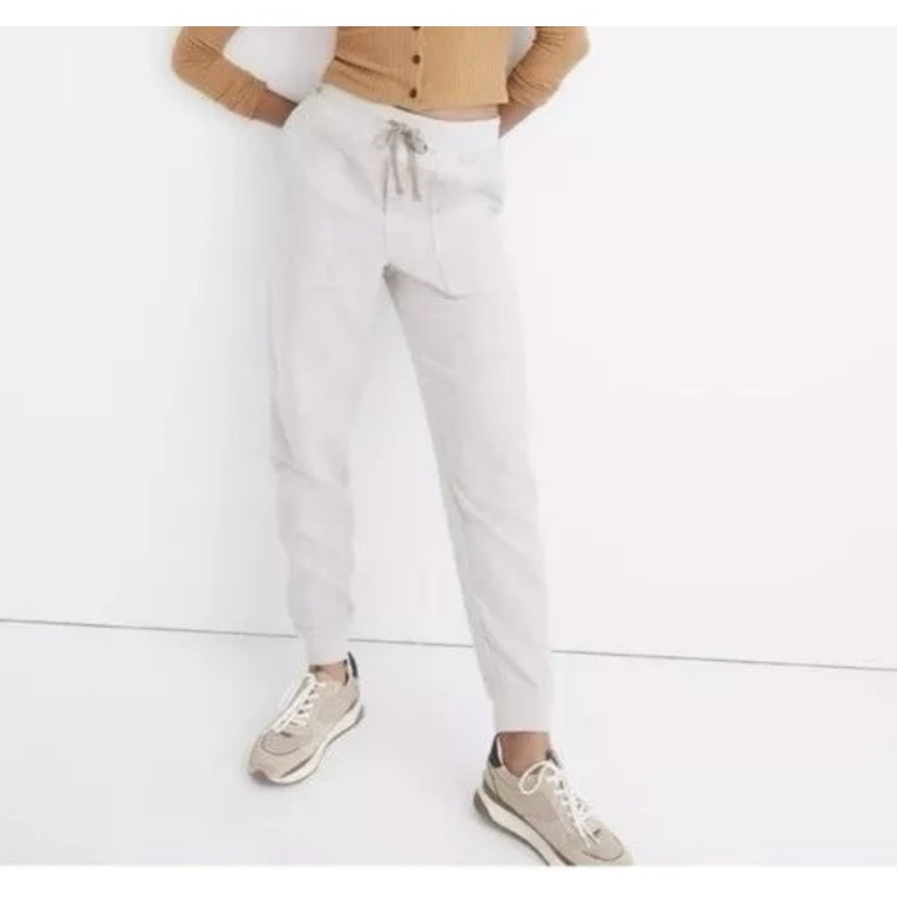 Madewell Waffle Textured S Jogger Pants Telluride Stone Comfortcore Neutral Chic